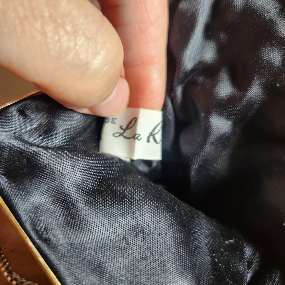 Vintage La Regale Kiss Lock Clam Shell Black Beaded Floral Evening Bag W Chain - Picture 2 of 14